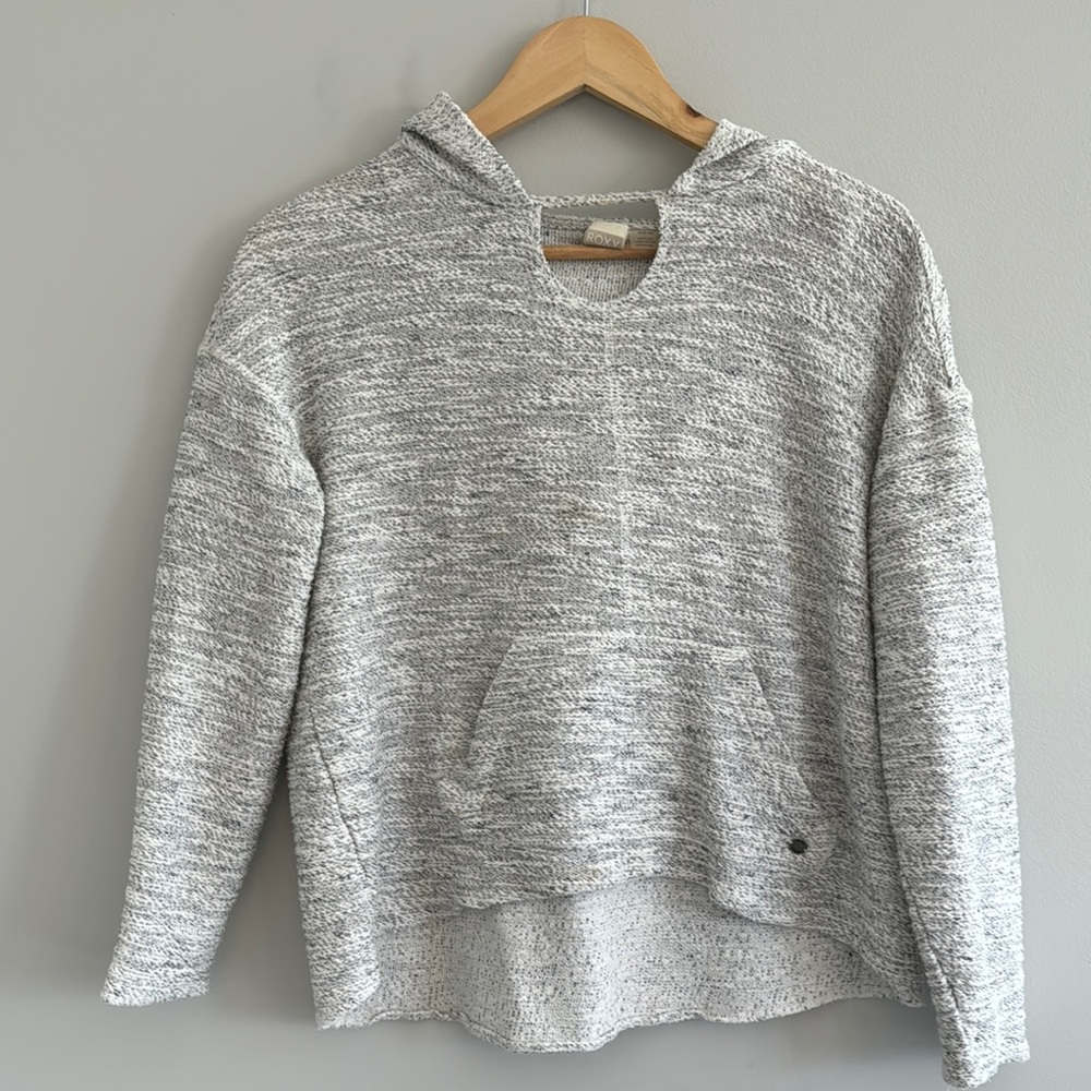 Roxy Small Gray Textured Hoodie